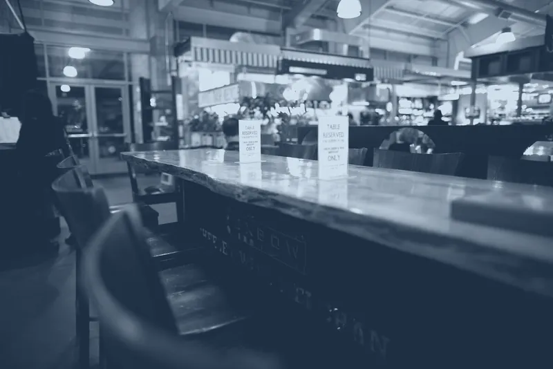 Barra de un café
