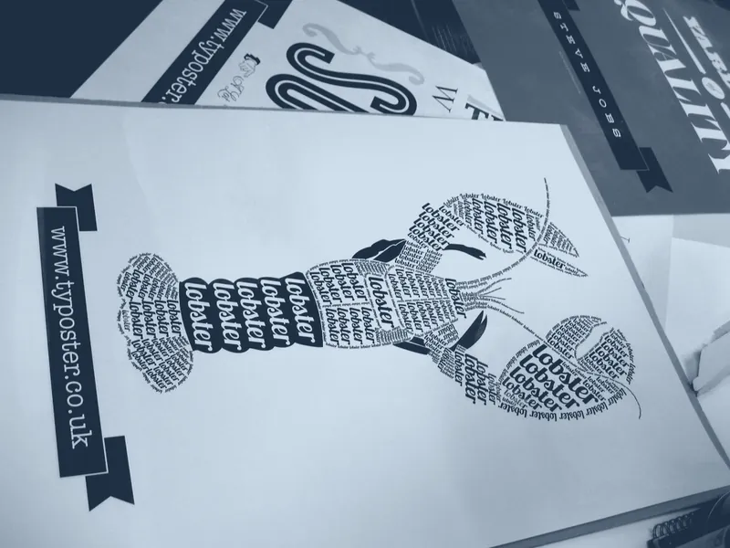 Diseño tipográfico sobre papel